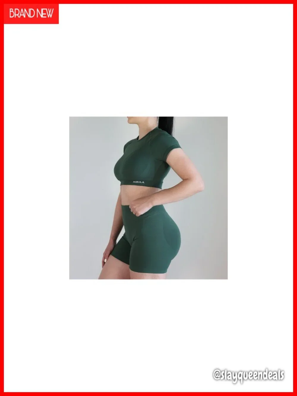 Seamless Crop Top Short Sleeve Compression Workout T-Shirt